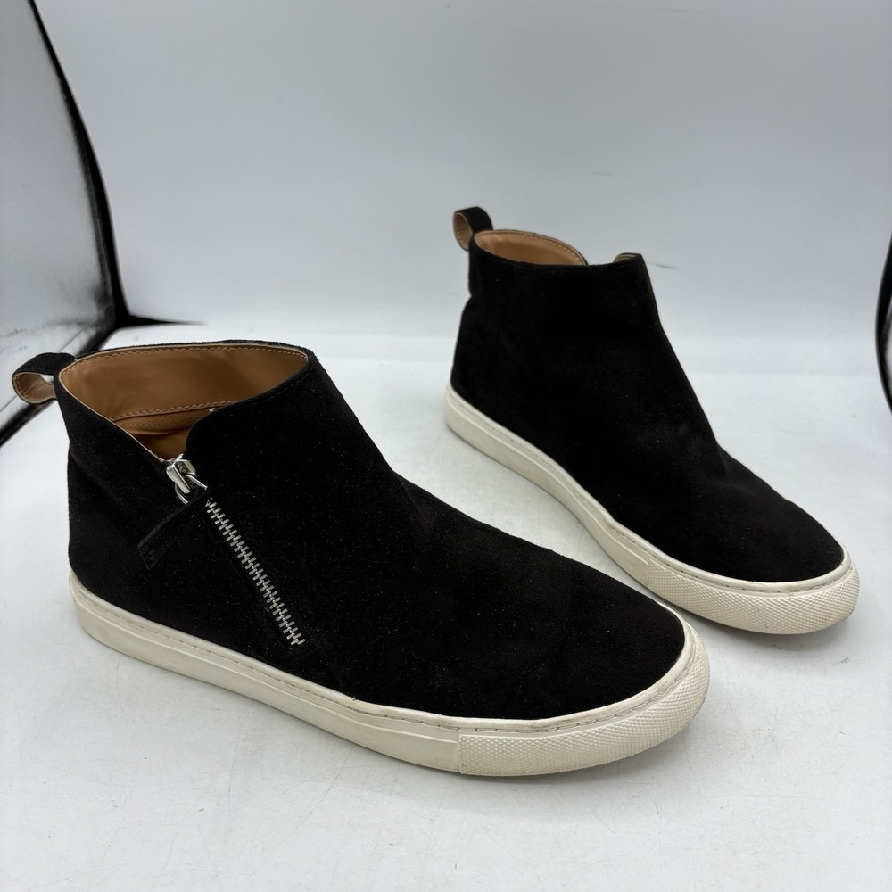 J. Crew Shoes Womens Size 8 H Black High Top BA833 Zip Sneaker
